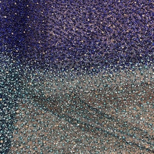 Darcy Royal Blue Ombre Beaded Fabric-Royal Blue Ombre Sequins Fabric-Blue Beaded Fabric-Sequins Fabric-Apparel Fabric