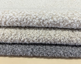 White Cement Gray Boucle-Heavy Boucle-Boucle Fabric-Upholstery Fabric-Furniture Fabric-Home Decor-Interior Fabric-3 Colors