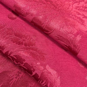 Damascus Upholstery-Damask Fabric-Drapery Fabric-19 Colors Burgundy