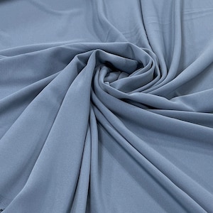 Slate Crepe Fabric-Crepe Fabric-Poly Crepe-Bridal Fabric-Apparel Fabric-Medium Crepe-Manhattan Crepe-www.ViaFabrics.com
