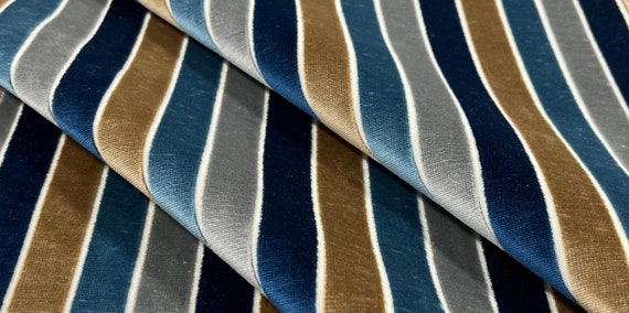 SAHARA INDIGO Solid Color Velvet Upholstery And Drapery Fabric