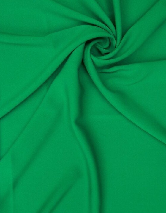 Emerald Crepe Fabric-Crepe Fabric-Poly Crepe-Bridal Fabric-Apparel Fabric-Medium Crepe-Manhattan Crepe-www.ViaFabrics.com