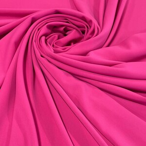 Raspberry Crepe Fabric-Crepe Fabric-Poly Crepe-Bridal Fabric-Apparel Fabric-Medium Crepe-Manhattan Crepe-www.ViaFabrics.com