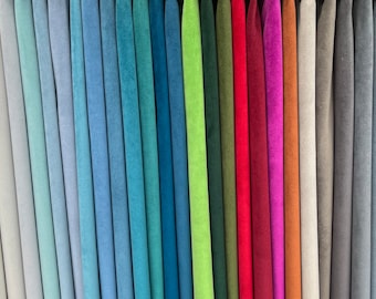 Velvet  Fabric-100 % Polyester Velvet-Light Weight Velvet Upholstery Work-Home Decor-Drapery Fabric-19 Colors