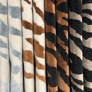Velvet-Velvet Fabric-Tiger Print-Animal Print Fabric-Upholstery Velvet-Hand Bag Fabric-Upholstery Fabric-4 Colors!
