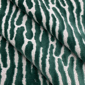 Squiggle Velvet-Velvet-Printed Velvet-Green Velvet-Velvet Upholstery-Commercial Upholstery-By The Yard
