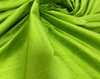 Green Silk Dupioni-Silk Dupioni-Dupioni Fabric-Silk Fabric-Silk-Bridal Fabric-Apparel Fabric-Craft Fabric-Drapery Fabric-Color: #183