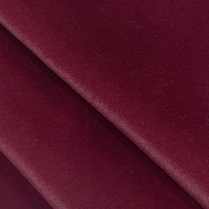 Velvet-Upholstery Fabric-Velvet Fabric-Velvet w/Shimmer-Drapery Fabric-Furniture Fabric-Home Decor-Interior Fabric-Color: Burgundy