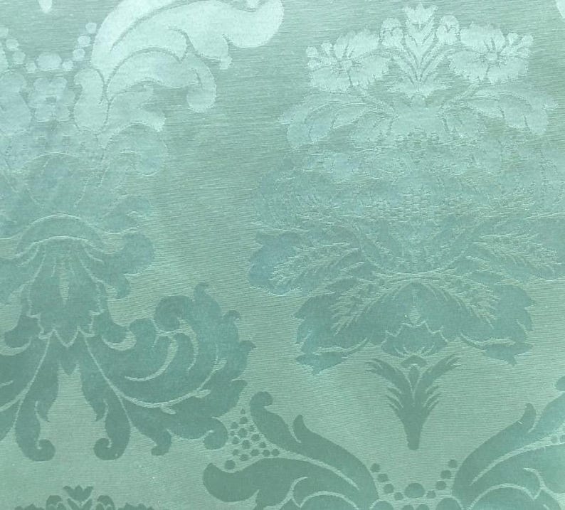 Damascus Upholstery-Damask Fabric-Drapery Fabric-19 Colors Sage