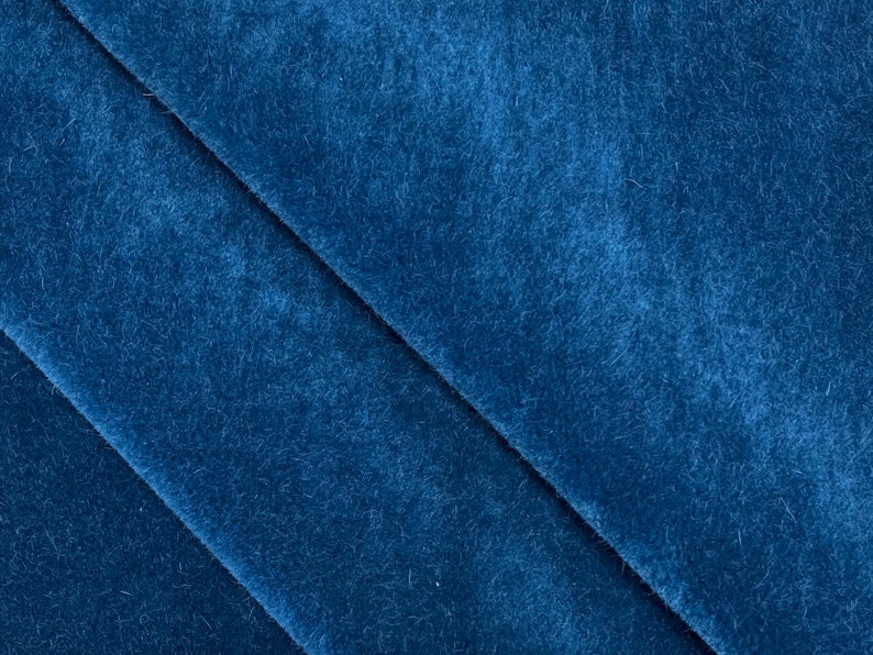 Blue Mohairmohairheavy Mohairmohair Fabricupholstery Etsy