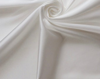 Diamond White Satin Charmeuse-Diamond White Fabric-Satin-Satin Charmeuse-Poly Satin Charmeuse-Charmeuse-Charmeuse Fabric-45” wide