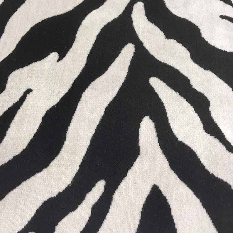 Zebra Velvetvelvet Fabricanimal Print Fabricupholstery Etsy