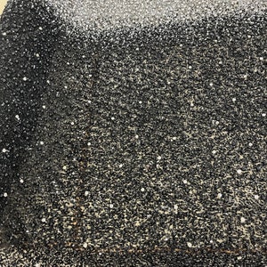 Darcy Black Silver Ombre Beaded Fabric-Black Silver Ombre Sequins Fabric-Black Beaded Fabric-Sequins Fabric-Apparel Fabric