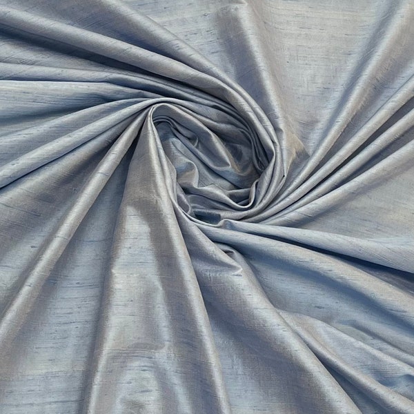 Angel Blue Dupioni Silk Fabric main image 1