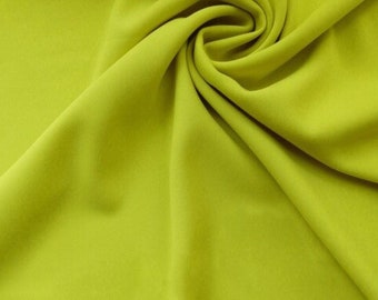 Bright Lime Crepe Fabric-