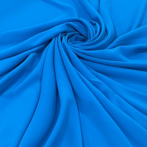 Sapphire Crepe Fabric-Crepe Fabric-Poly Crepe-Bridal Fabric-Apparel Fabric-Medium Crepe-Manhattan Crepe-www.ViaFabrics.com