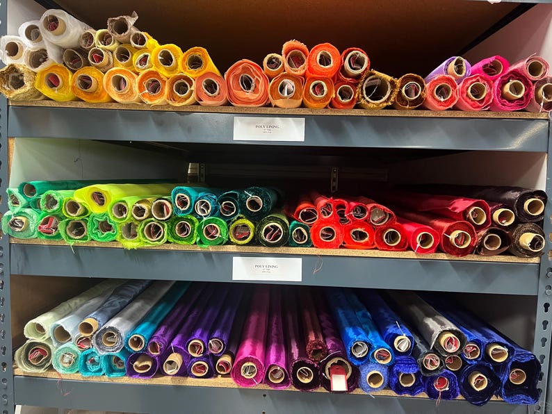 Poly China Lining-Polyester Lining-Lining Fabric-Apparel Lining-138 Colors-Listing 1-2 imagem 6