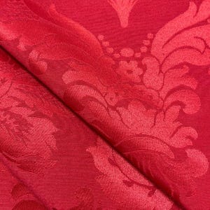Damascus Upholstery-Damask Fabric-Drapery Fabric-19 Colors Crismsom