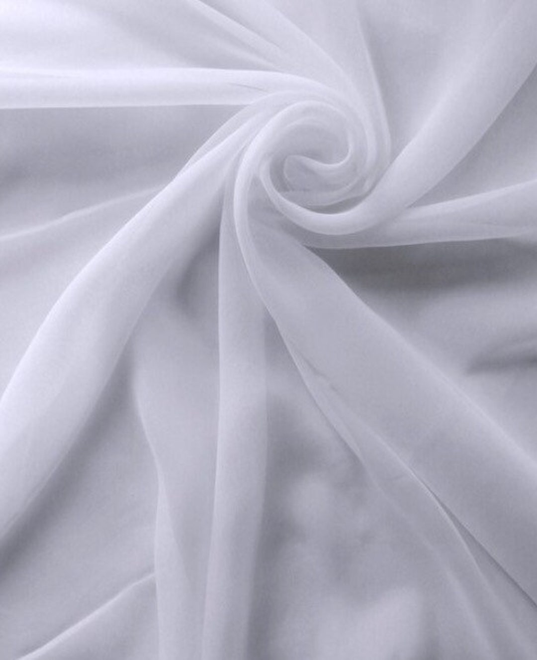 White Poly Chiffon Fabric-white Poly Chiffon-45 - Etsy