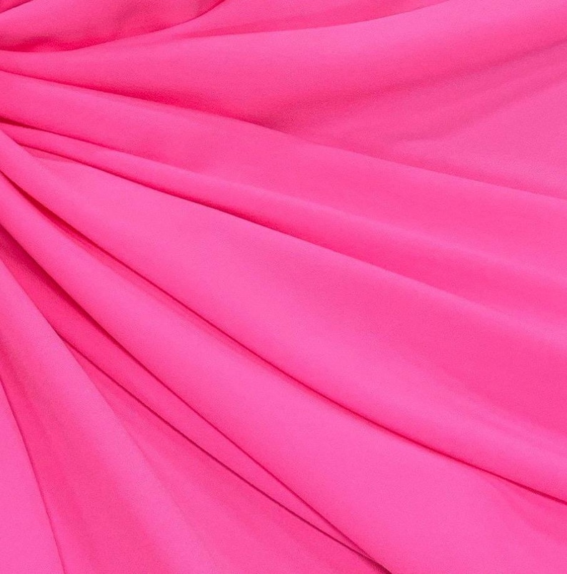Stretch Lining-Lining Fabric-Polyester Lining-Lining-Bridal Fabric-Apparel Fabric-63 Colors!-Manhattan Lining Neon Pink