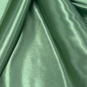 Apple Green Satin Charmeuse-Green Satin Fabric-Satin Charmeuse-Satin Fabric-Charmeuse Fabric-Polyester Satin-Apparel Fabric-Bridal Fabric