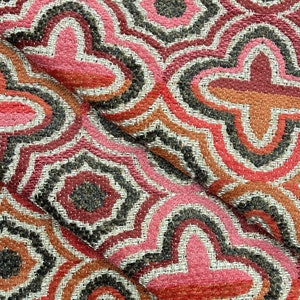 Geometric Velvet Fabric-Chenille Upholstery Fabric- Velvet Fabric-Upholstery Fabric -Commercial Upholstery-Home Decor-Interior Fabric