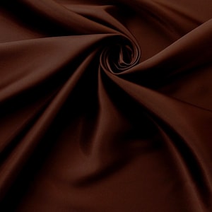 Brown Satin Charmeuse-Brown  Fabric-Satin-Satin Charmeuse-Poly Satin Charmeuse-Charmeuse-Charmeuse Fabric-45” wide