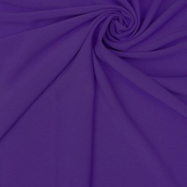 Purple Crepe Fabric-Crepe Fabric-Poly Crepe-Bridal Fabric-Apparel Fabric-Medium Crepe-Manhattan Crepe-www.ViaFabrics.com