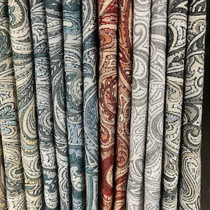 Paisley Upholstery Fabric by the yard-Upholstery Fabric-8 Colors