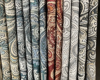 Paisley Upholstery Fabric by the yard-Upholstery Fabric-8 Colors