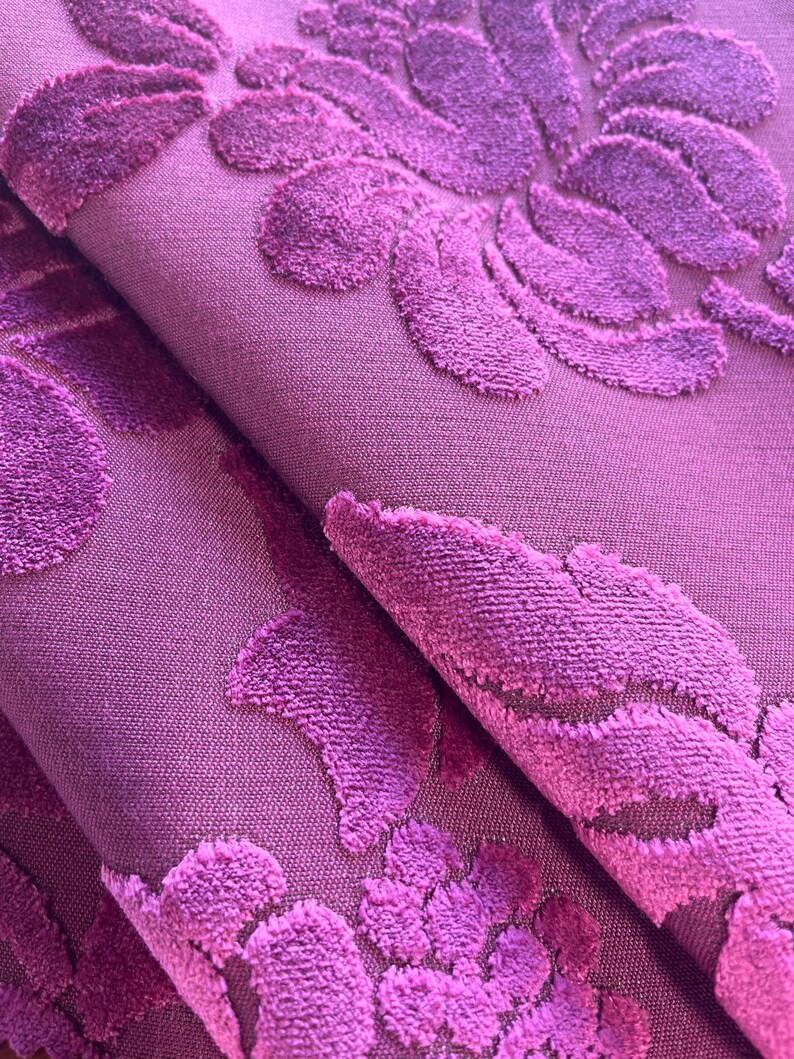 Velvetvelvet Fabricupholstery Fabricfloral Velvetfloral Etsy