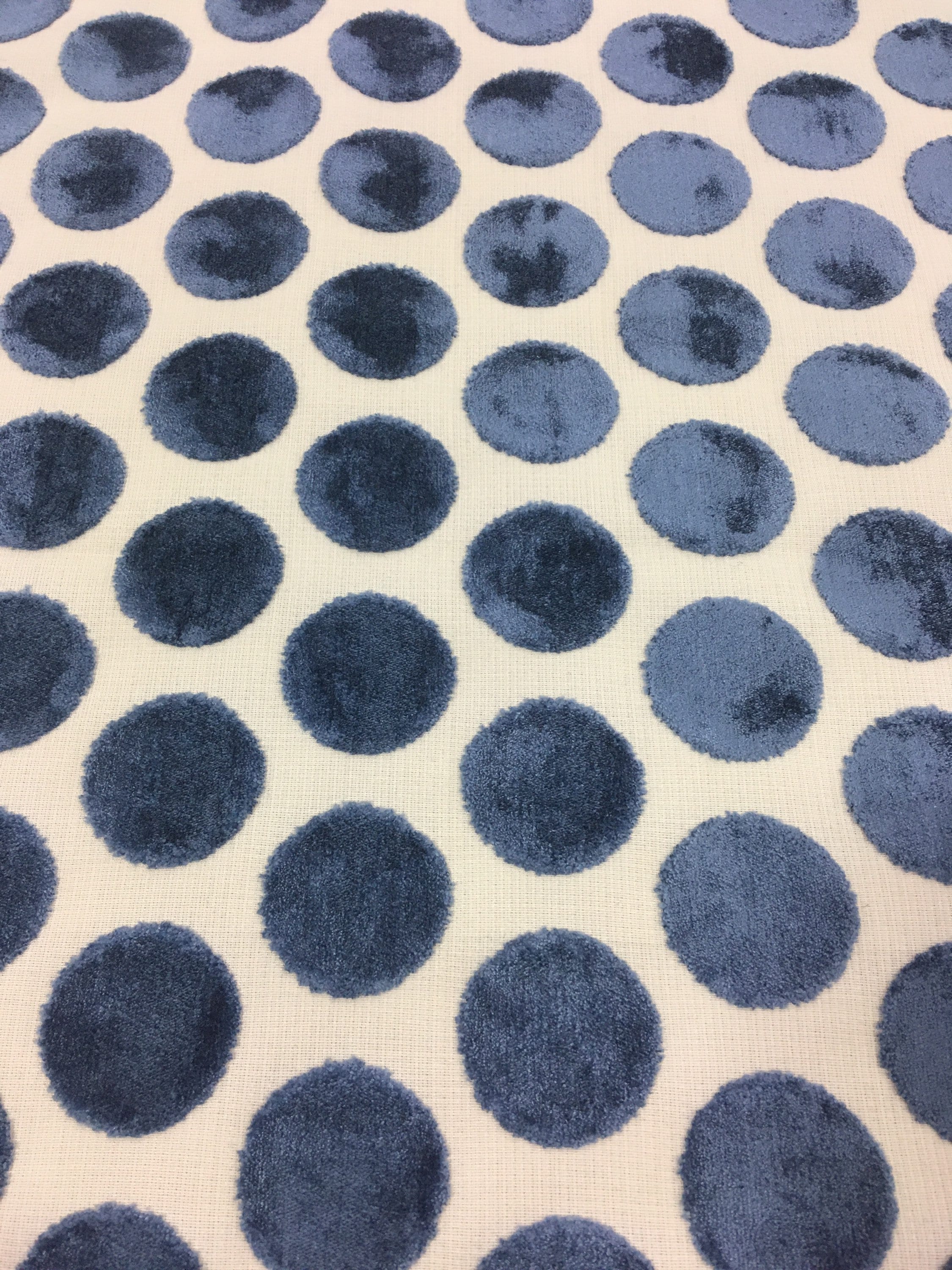 Well Velvet Polka Dot Velvet FabricBlue Polka Dot Upholstery Etsy