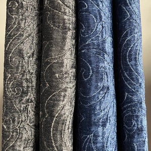 Damask Chenille Upholstery fabric by the yard-Upholstery Fabric-2 Colors