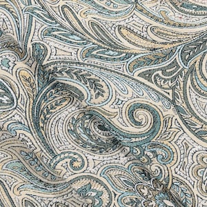 Blue Paisley Fabric-Paisley Fabric-Upholstery Fabric-Commercial Fabric-Interior Fabric-Home Decor