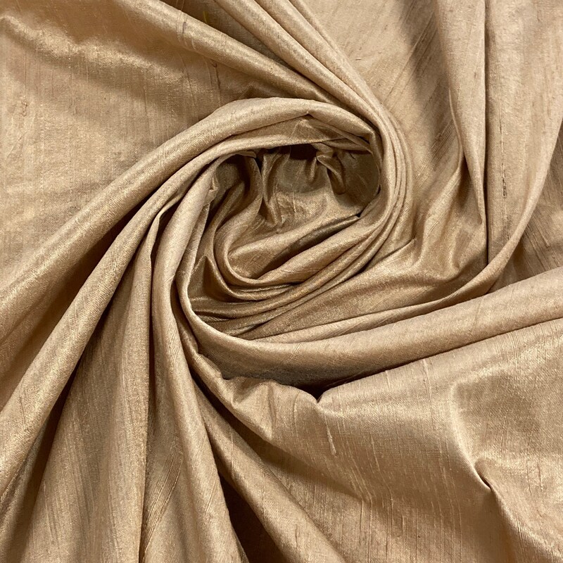 Satin Gold Dupioni Silk Fabric