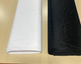 White or Black Lightweight Fusible Interfacing - Apparel Fabric by the Yard
