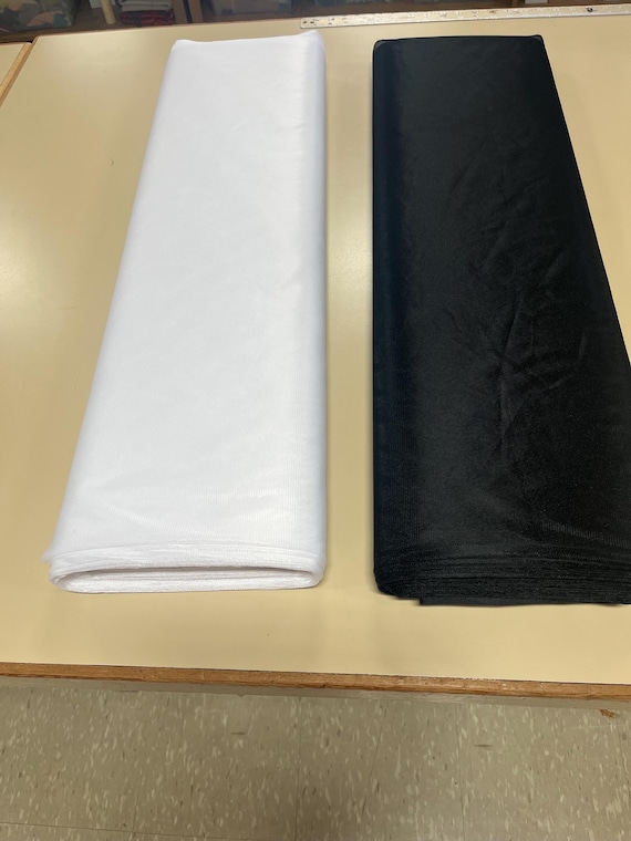 White or Black Lightweight Fusible Interfacing - Apparel Fabric by the Yard