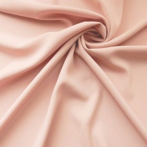 Blush Crepe Fabric-Crepe Fabric-Poly Crepe-Bridal Fabric-Apparel Fabric-Medium Crepe-Manhattan Crepe-www.ViaFabrics.com