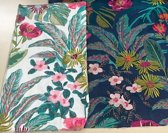 Embroidered Floral -Embroidered Fabric-Floral Fabric-Upholstery Fabric-Upholstery-Drapery Fabric-Apparel Fabric