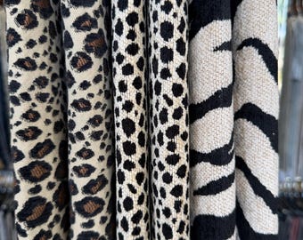 Faux Animal Print Chenille Upholstery Fabric-Upholstery Fabric-3 Prints