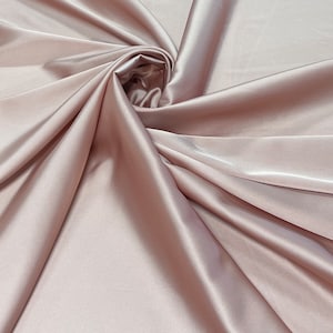 Stretch Satin-Light Pink Satin Fabric-Light Pink Stretch Satin-Stretch Fabric-Satin-Apparel Fabric-Xanadu Stretch Satin