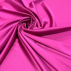 Stretch Satin-Magenta Satin Fabric-Magenta Stretch Satin-Stretch Fabric-Satin-Apparel Fabric-Xanadu Stretch Satin