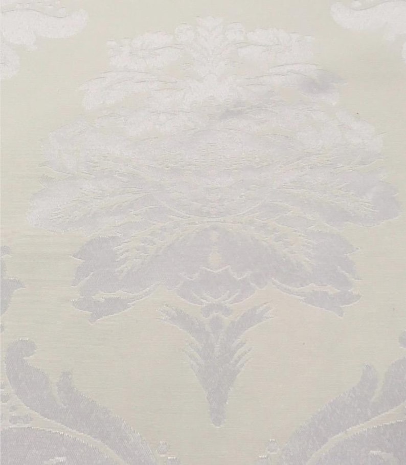 Damascus Upholstery-Damask Fabric-Drapery Fabric-19 Colors Ivory