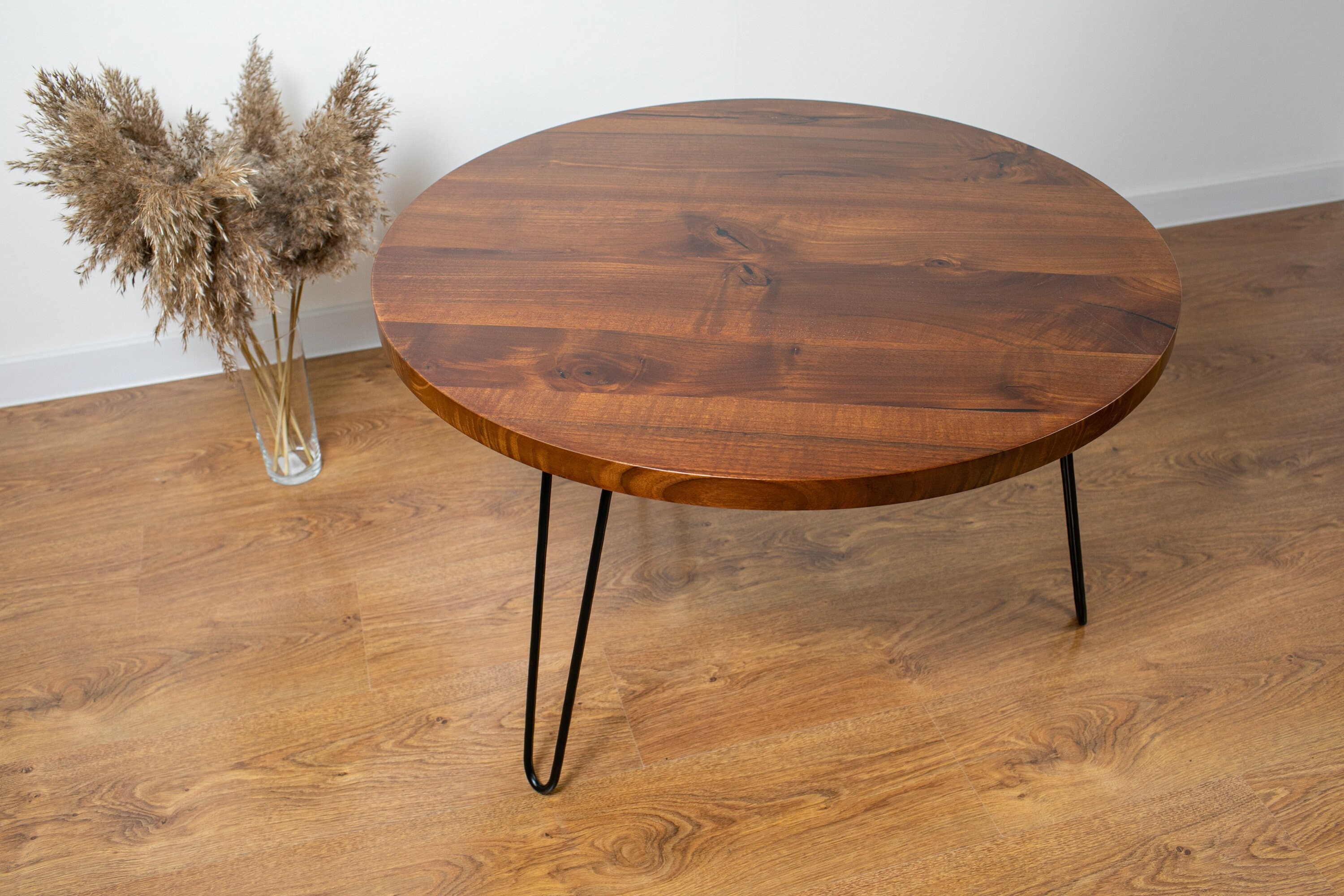 Solid Wood Walnut Table Top Dining Desk Table Top Round Wood Etsy