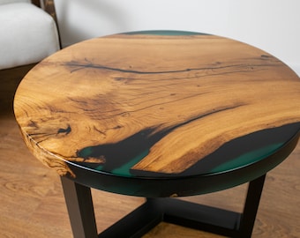 oak epoxy resin table top, dining desk table top, wood slab table top, round gold coffee table, side table resin, c table, epoxy end table