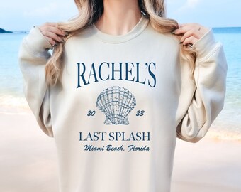 Custom Beach Bachelorette Merch / Bridal Gift Crewneck Trendy Bach Trip Party Sweatshirt Miami Bride Girls Cruise Matching Sweater BA-15