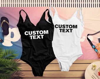 Custom Bachelorette Swimsuits, Custom Bachelorette Bathing Suit, Bride Custom Bathing Swim Suit