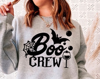 Boo Crew Sweater / Bridesmaid Proposal Gift Bachelorette Merch Witchy Bride Crewneck Trendy Sweatshirt Bride or Die Spooky Gift PZ-22 SW