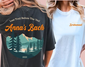 Matching Camp Bachelorette Shirts / Lake Mountain Bride Retro Camping Shirts Comfort Colors Camp Bach Crew Hiking Girls Trip Shirts BA-20