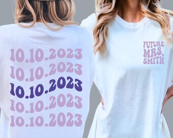 Custom Bride Shirt / Groovy Bridal Shower Gift Comfort Colors Bride Gift Retro Bride Shirt Wedding Date Shirt Bridal Shower Gift BA-21